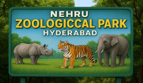 Travel from Kompally to Nehru Zoological Park for wildlife adventure
